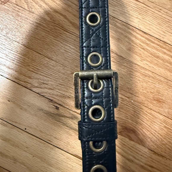 Dior Cannage Leather Belt Black Gold Sz 80 New main image 12